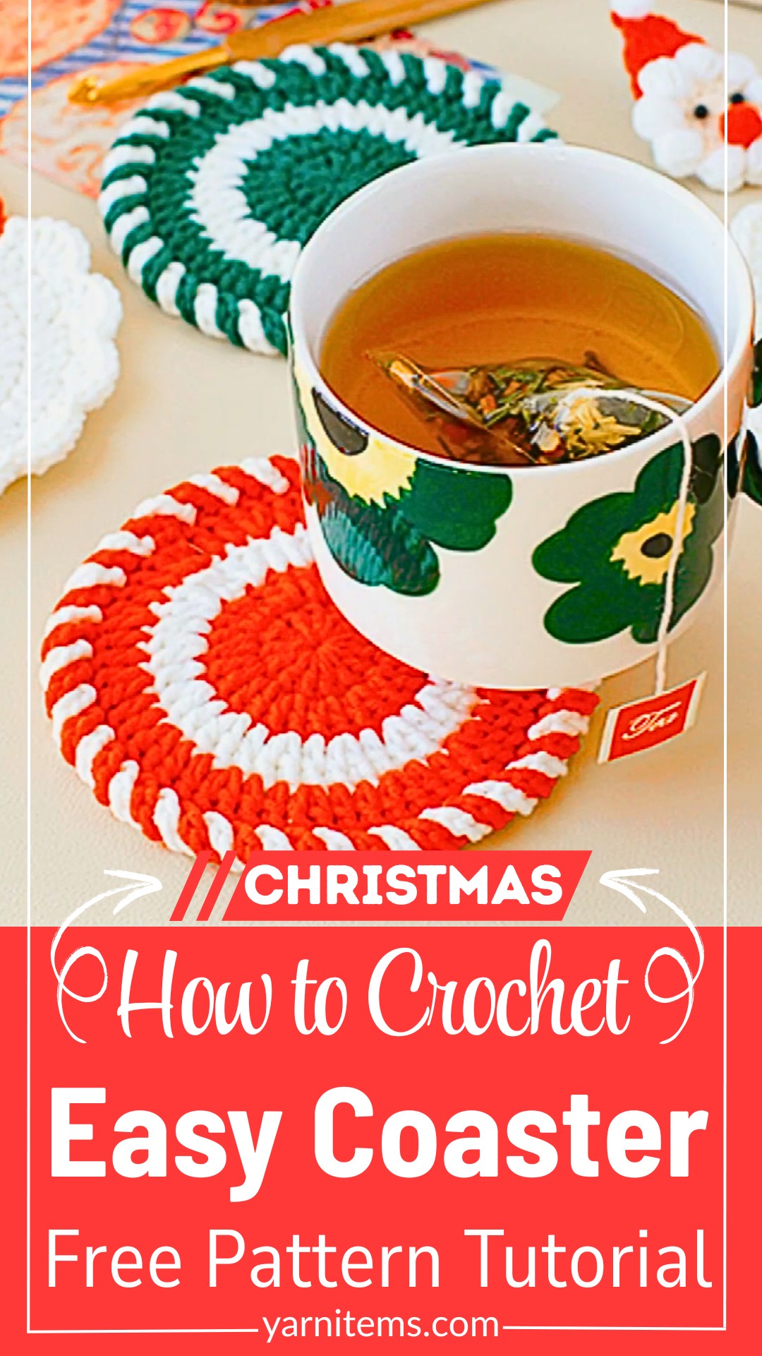Charming Crochet Christmas Coaster Tutorial – Festive Décor and Table Protection