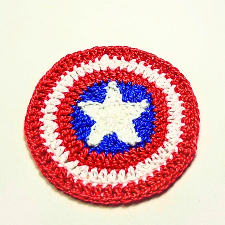 How To Crochet A Captain America Shield Coaster For Functional Home Décor