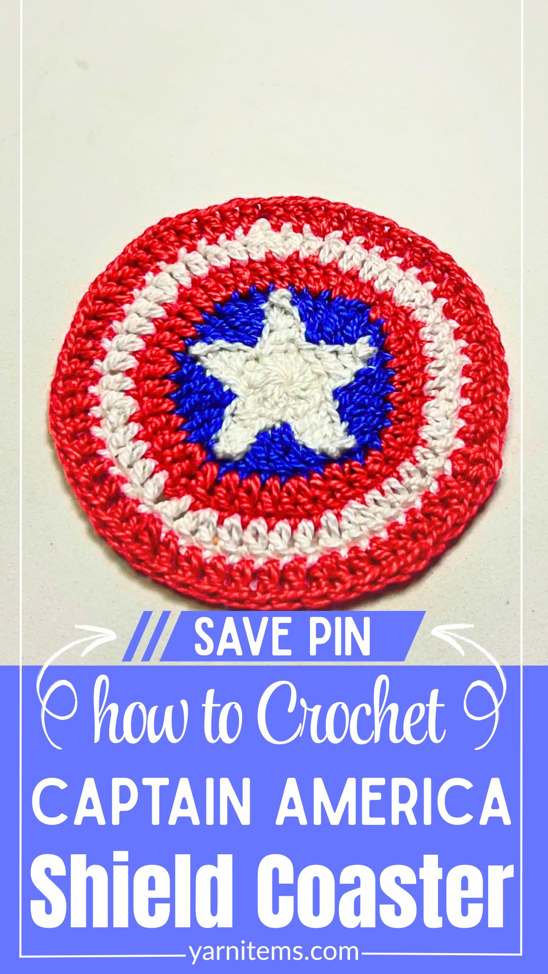 How To Crochet A Captain America Shield Coaster For Functional Home Décor