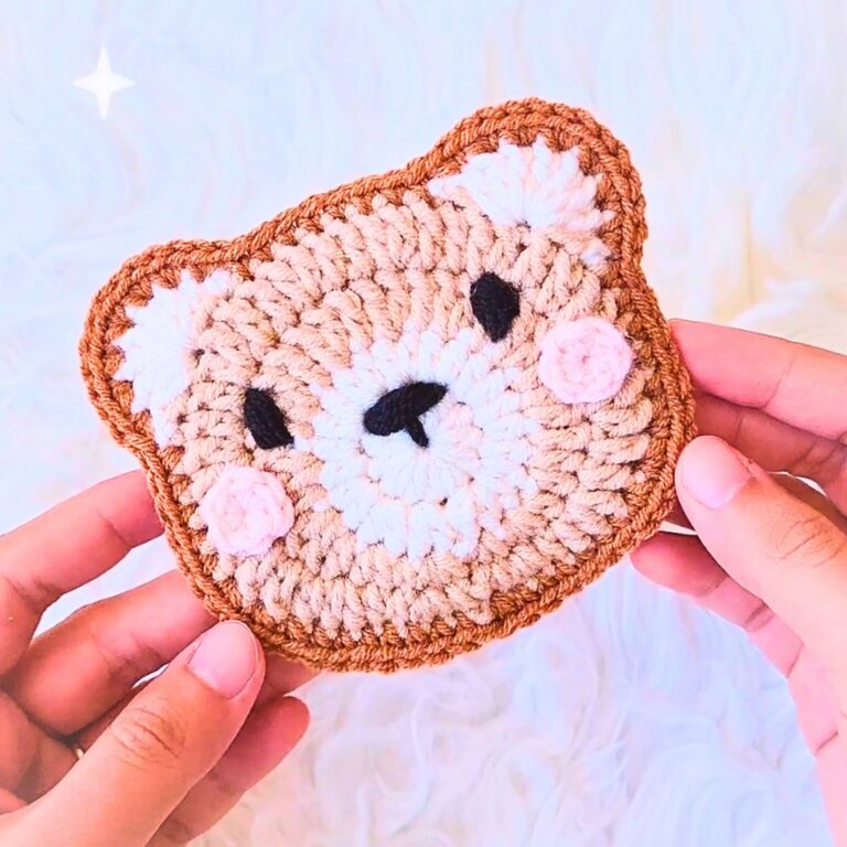 How To Crochet A Cute Bear Coaster That's Stylish, Functional, And Easy To Create