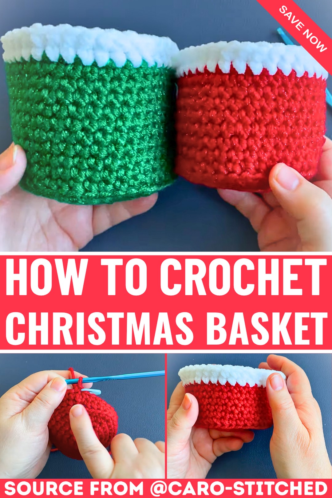 How to Make a Festive and Functional Crochet Christmas Basket - Step-by-Step Guide