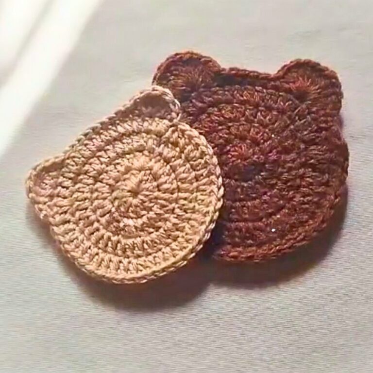 Learn to Crochet a Durable and Adorable Cute Bear Coaster for Decor and Everyday Use