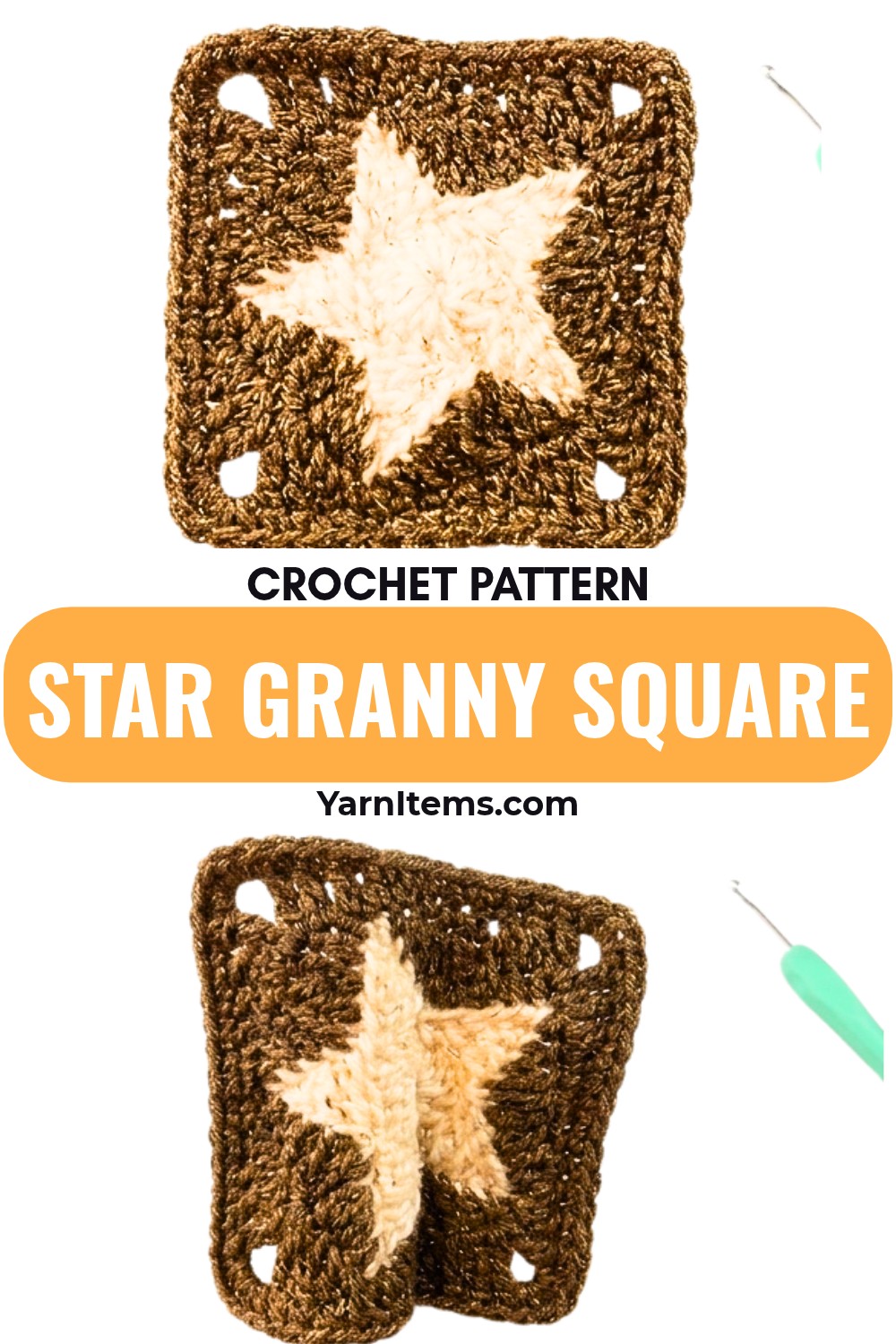 to Crochet a Star Granny Square Step by Step