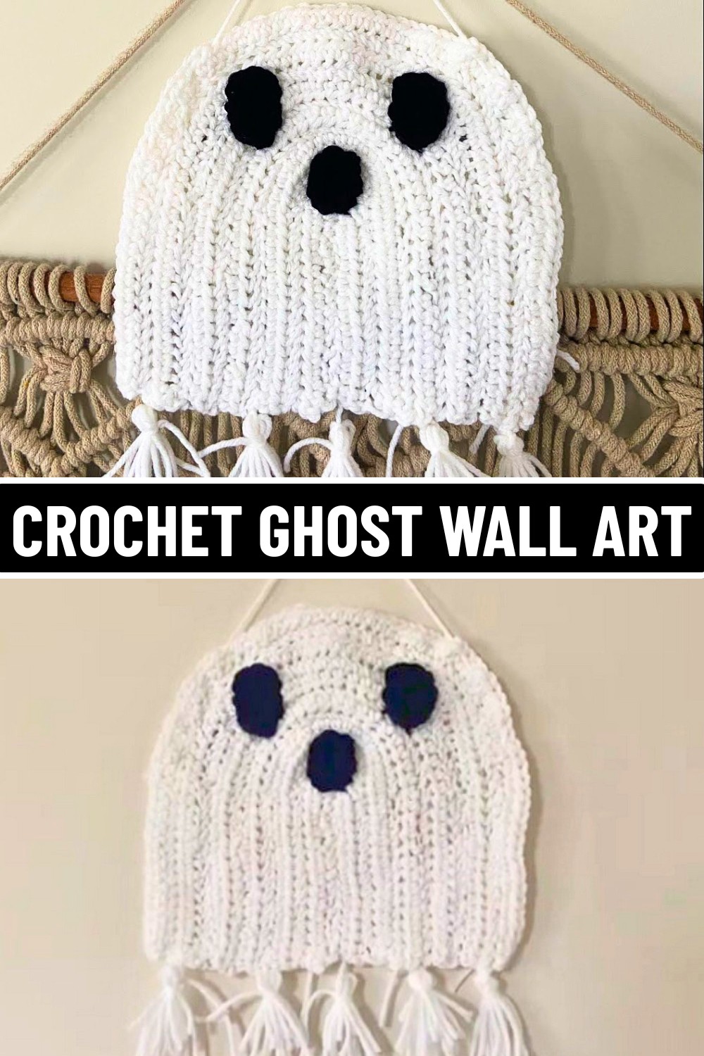 Beginner-Friendly Crochet Ghost Wall Art Tutorial