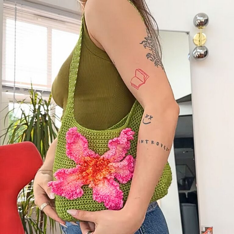 Crochet Flower Bag for Stylish Handmade Accessory