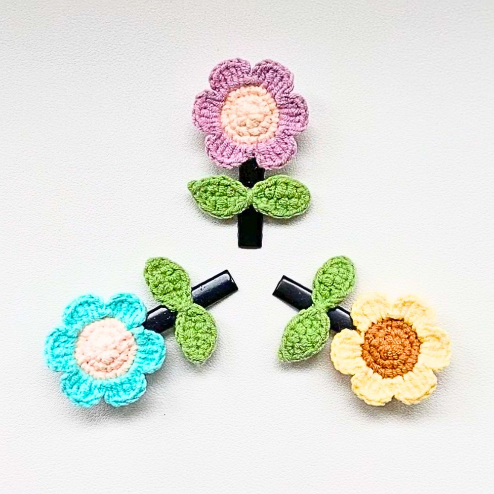 Crochet Flower Hairclip Tutorial - Elegance for Hairstyles