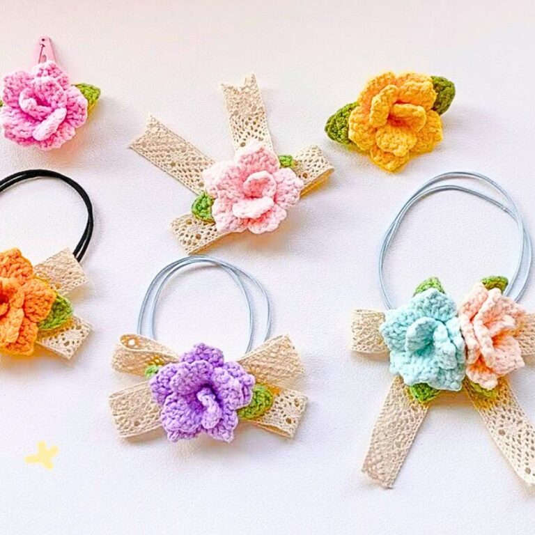 Crochet Flower Hairpin Tutorial for Handmade Accessories
