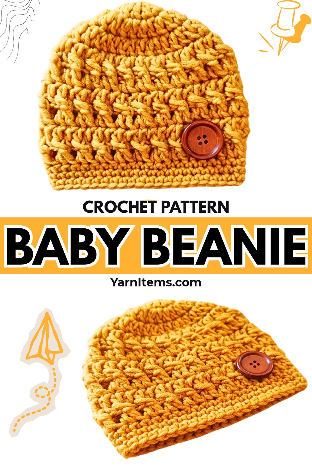 How To Crochet Baby Beanie For 0–3 Months