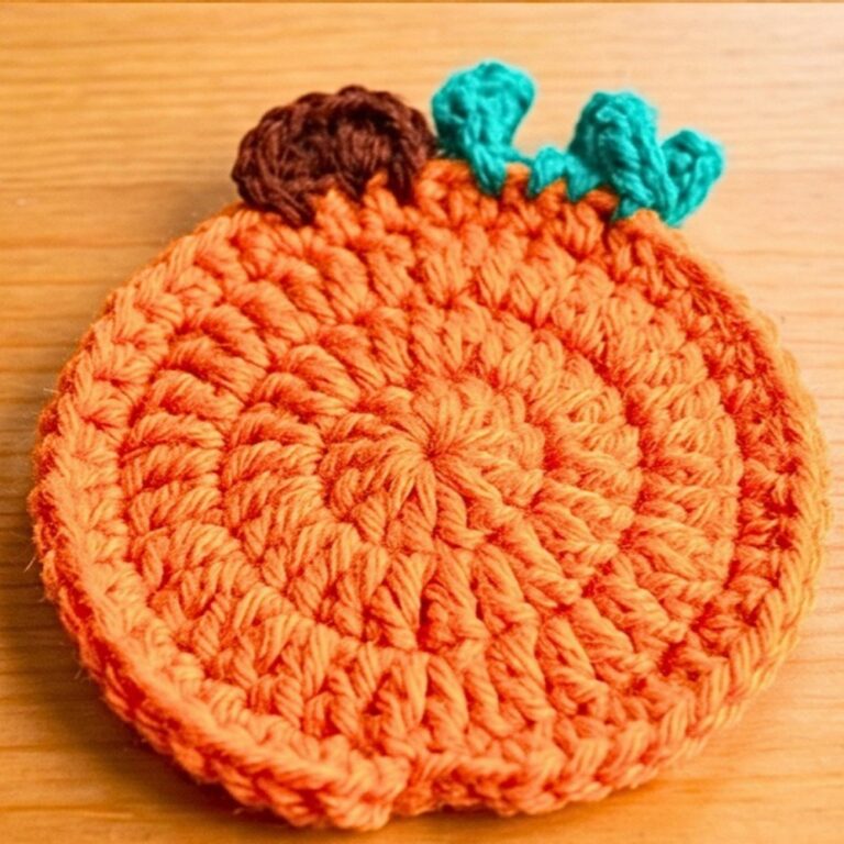 How to Crochet a Pumpkin Coaster For Fall Home Decor