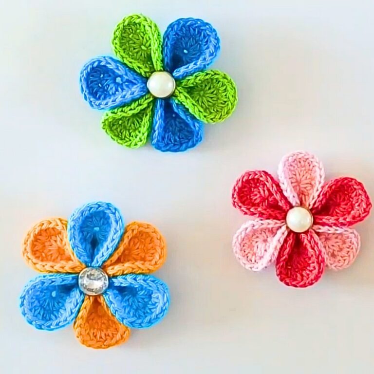Learn How to Crochet a Stunning Dual Colored Flower