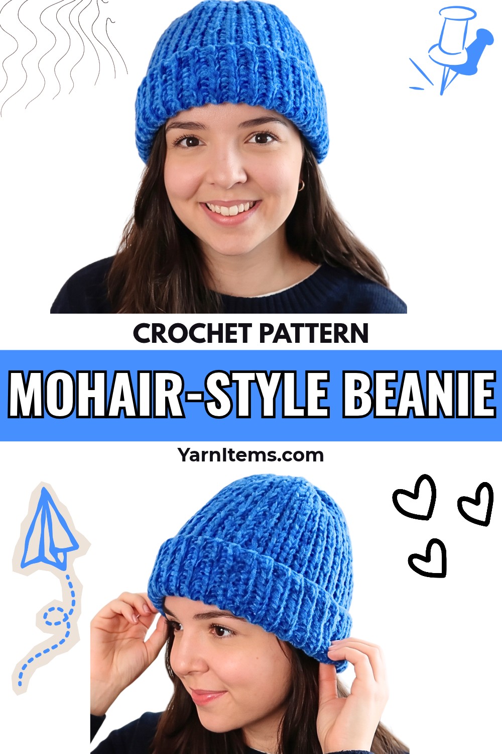 Mohair-Style Crochet Beanie Pattern: Free Step-by-Step Tutorial