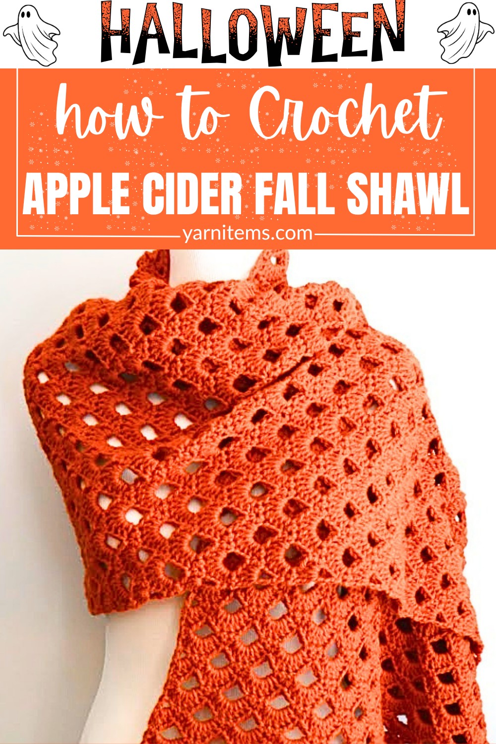 Beautiful Crochet Apple Cider Fall Shawl Pattern