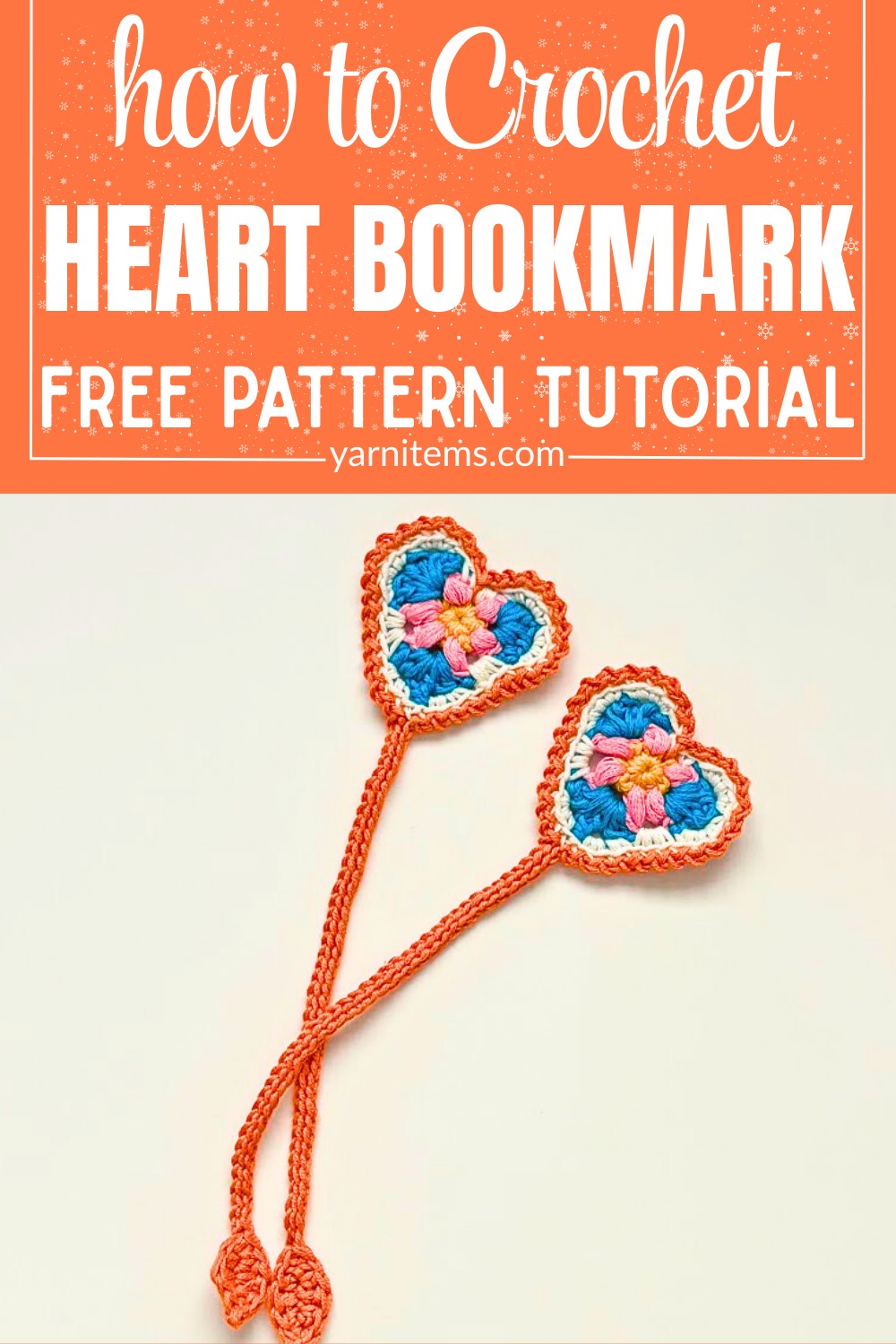 Crochet Heart Bookmark Pattern – Colorful & Quick Handmade Gift