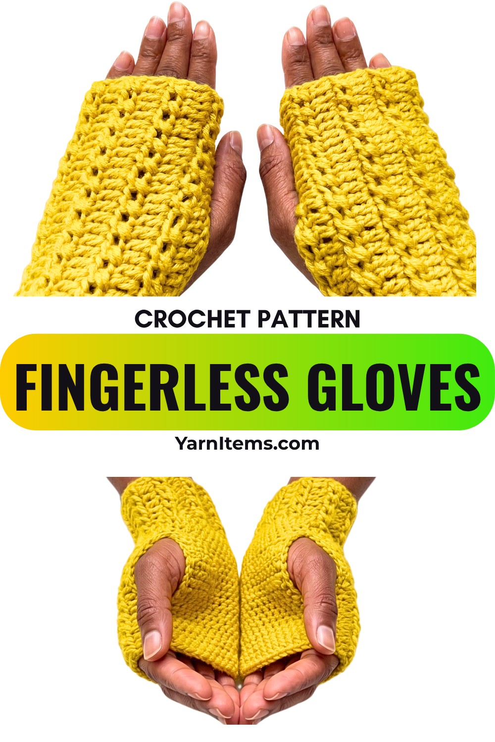Easy Crochet Fingerless Gloves Pattern With Simple Stitches