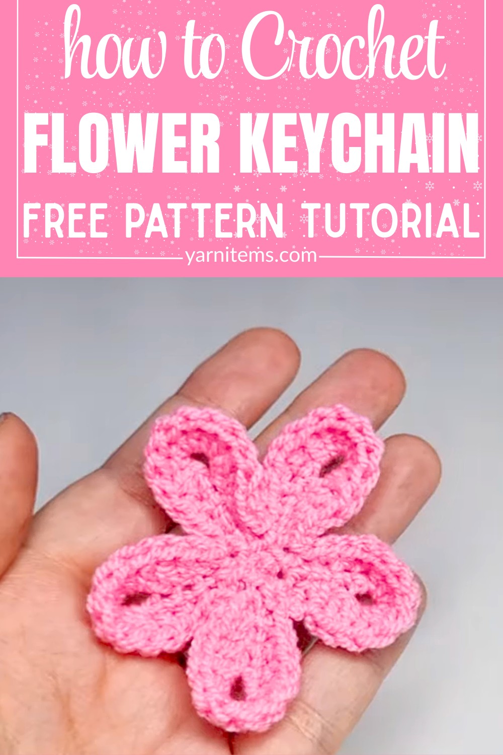 Handmade Crochet Flower Keychain Tutorial