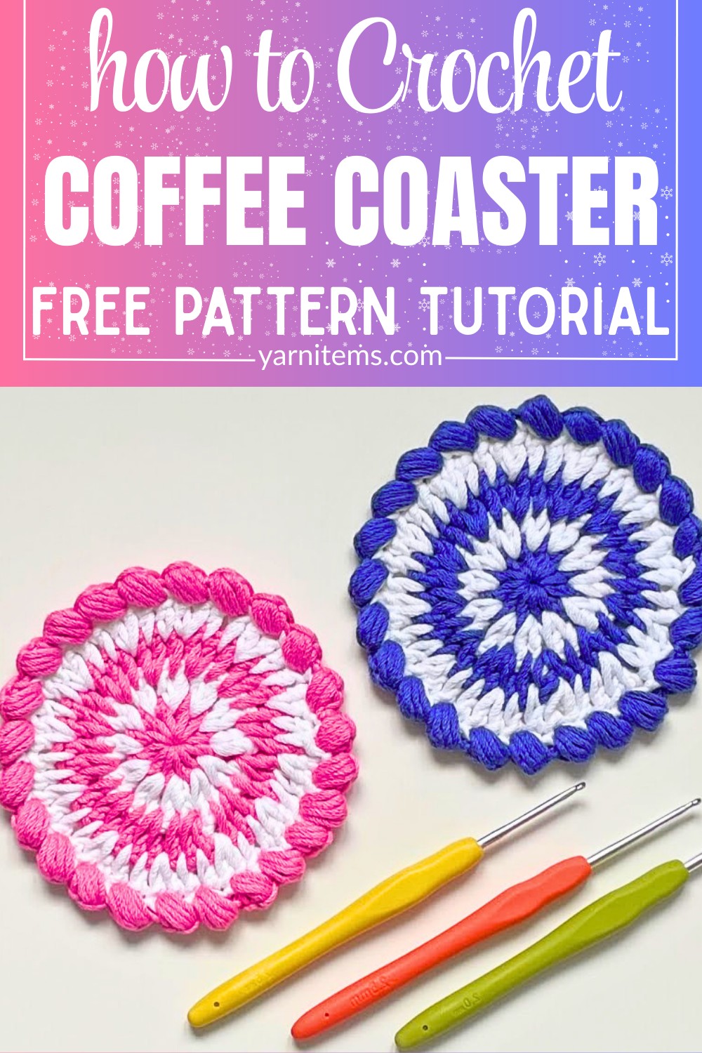 Handmade Crochet Tea/Coffee Coaster – Easy & Quick