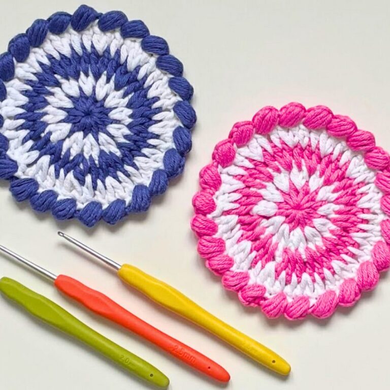 Handmade Crochet Tea/Coffee Coaster – Easy & Quick
