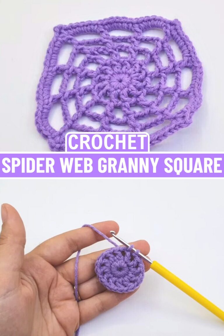 Crochet Spider Web Granny Square - Fun Halloween Decor - Yarn Items