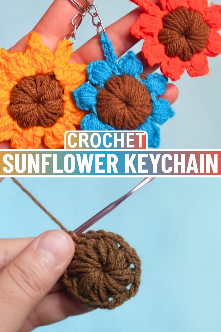 Fun & Easy Crochet Sunflower Keychain Pattern - Yarn Items