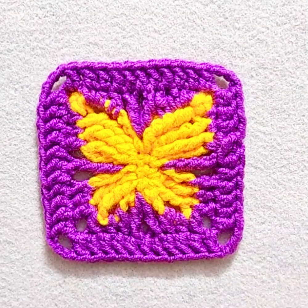 Crochet Butterfly Granny Square