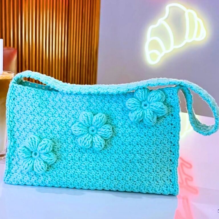 Crochet Daisy Shoulder Bag