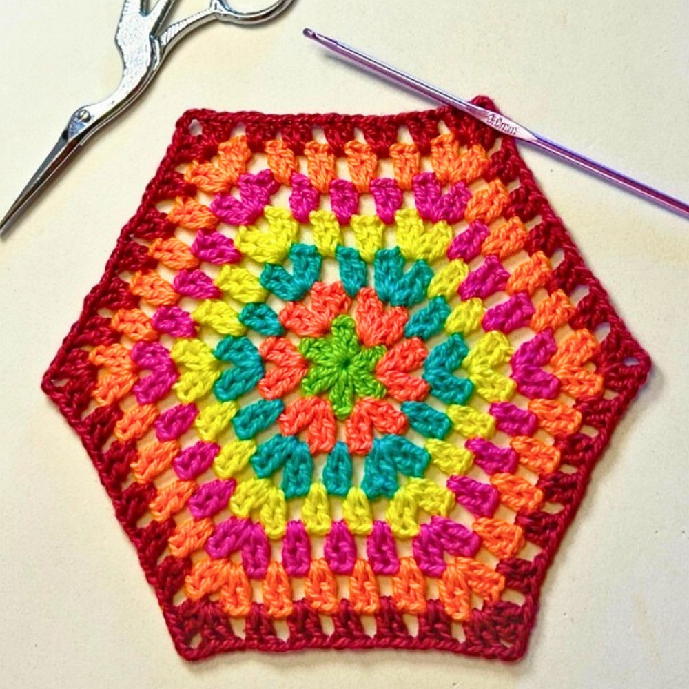 Crochet Granny Hexagon Pattern