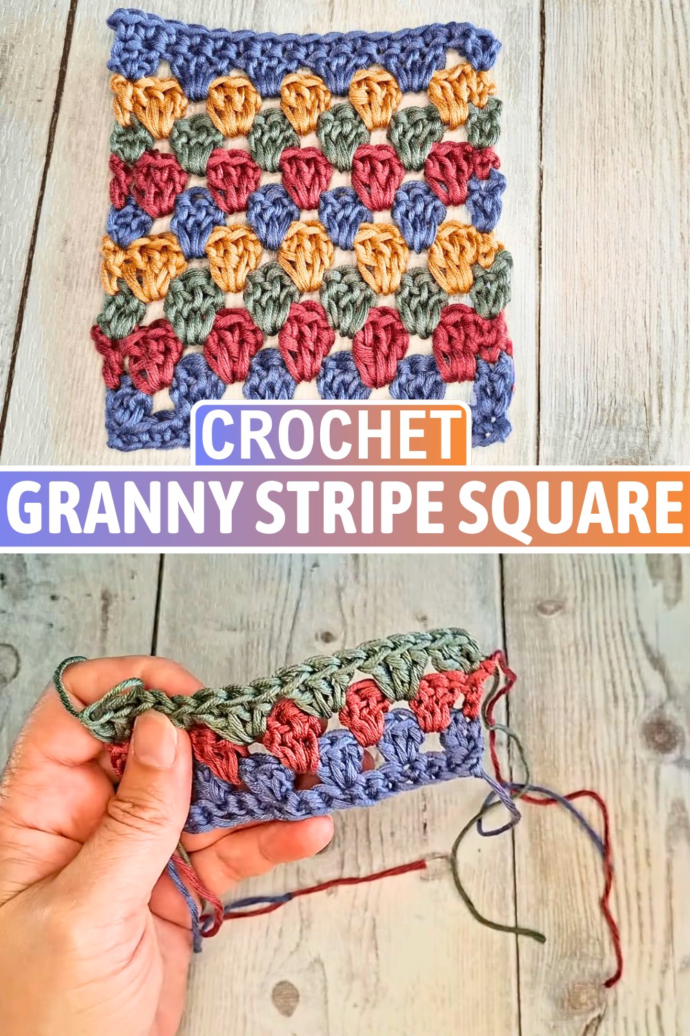 Crochet Granny Stripe Square
