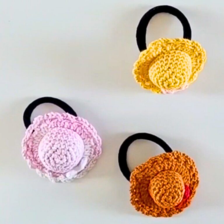 Crochet Hat Hair Ties