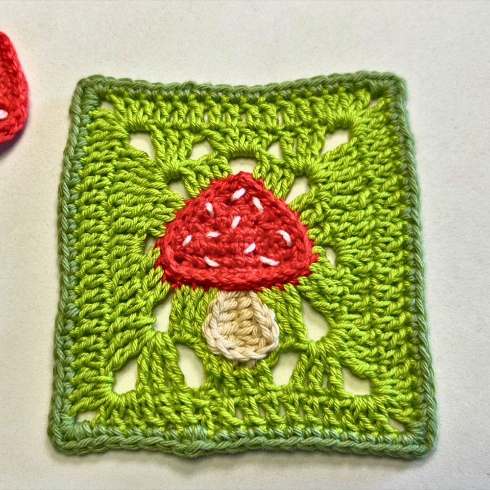 Crochet Mushroom Square