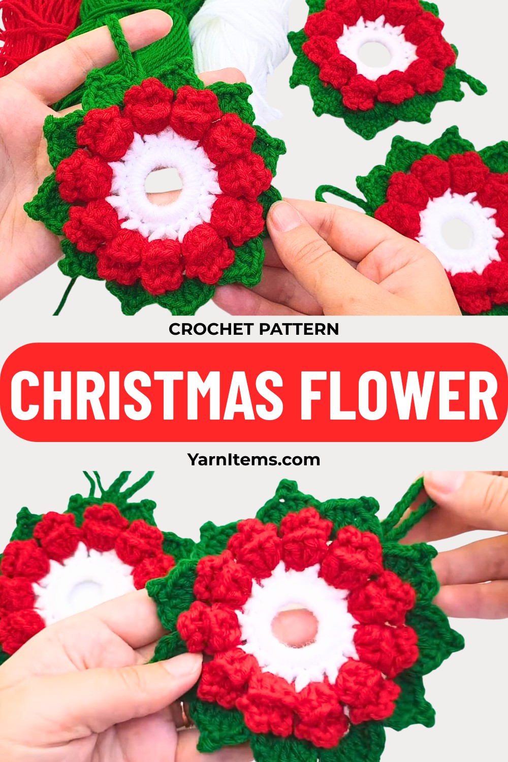 Crochet Christmas Flower For Holiday Decoration with Style