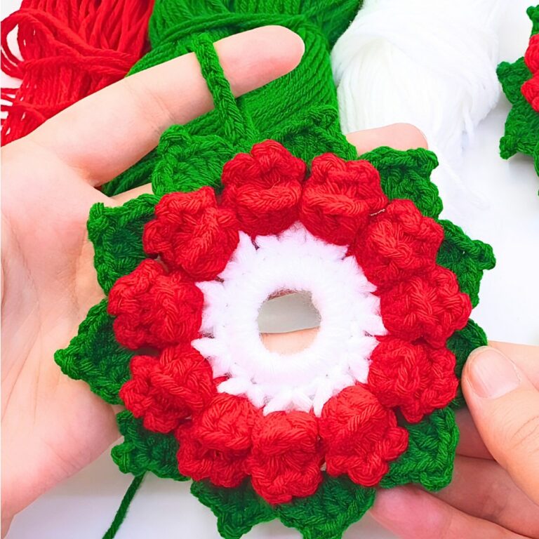 Crochet Christmas Flower For Holiday Decoration with Style
