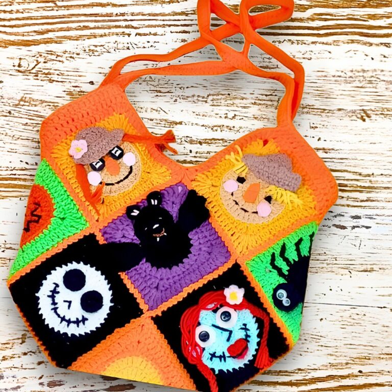 Crochet Halloween Bag Tutorial For Making Your Own Treat Bag