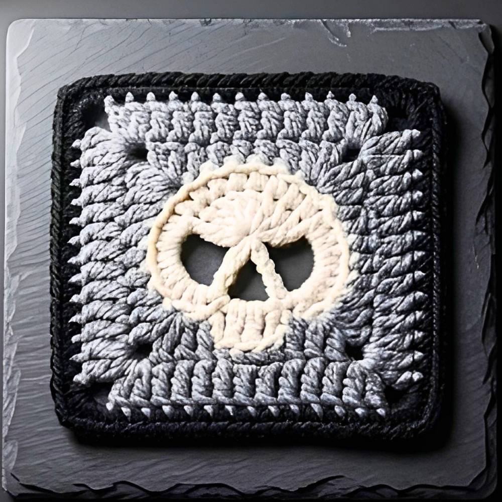 Crochet Skull Motif for Cute and Spooky Halloween Design