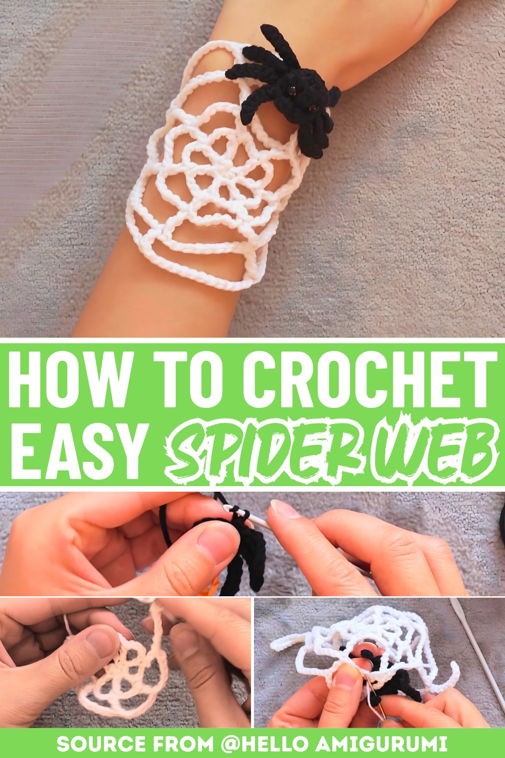Crochet Spider Web and Spider Jewelry Pattern for Creative Accessory Lovers