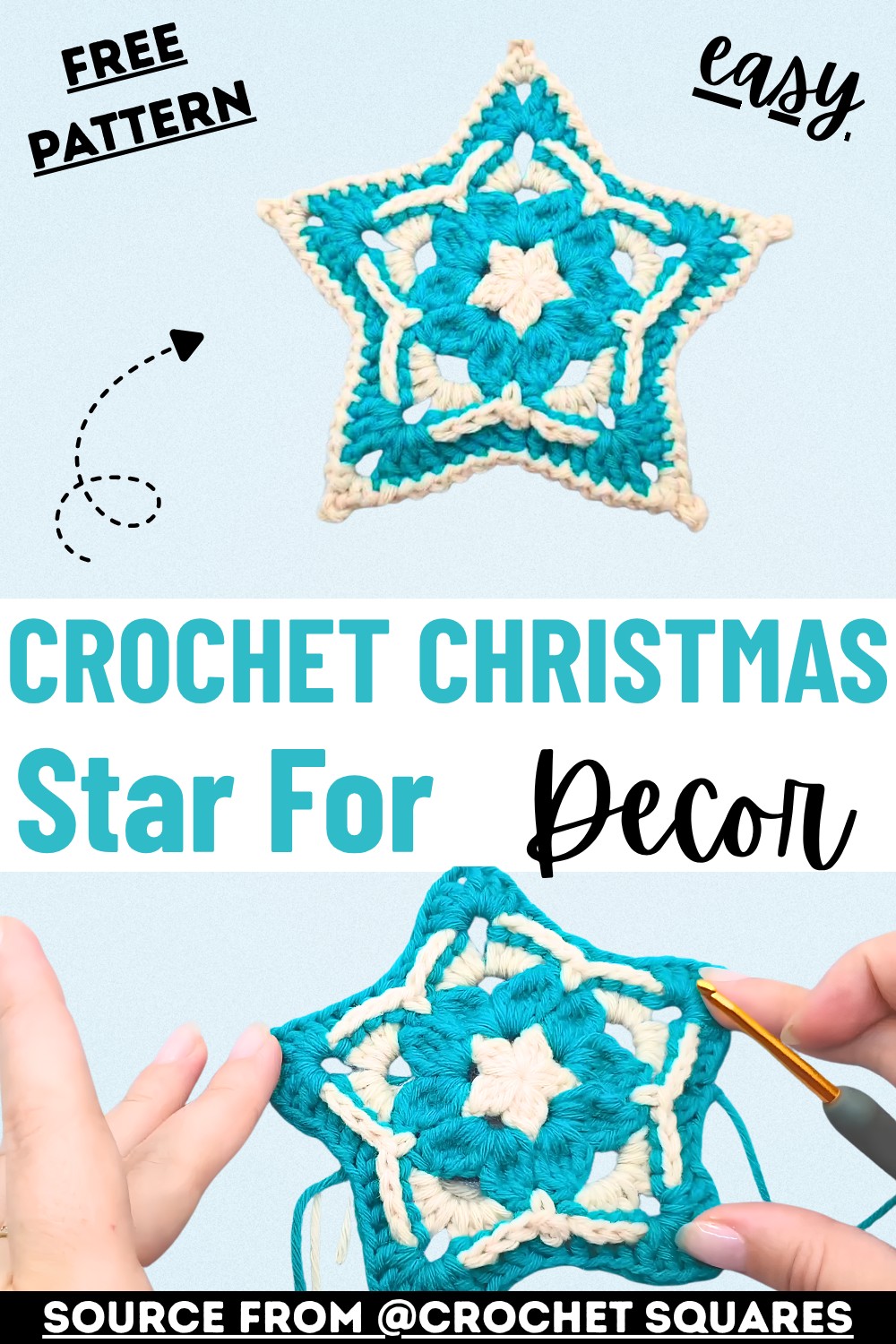 Easy Crochet Christmas Star Pattern For Festive Decor