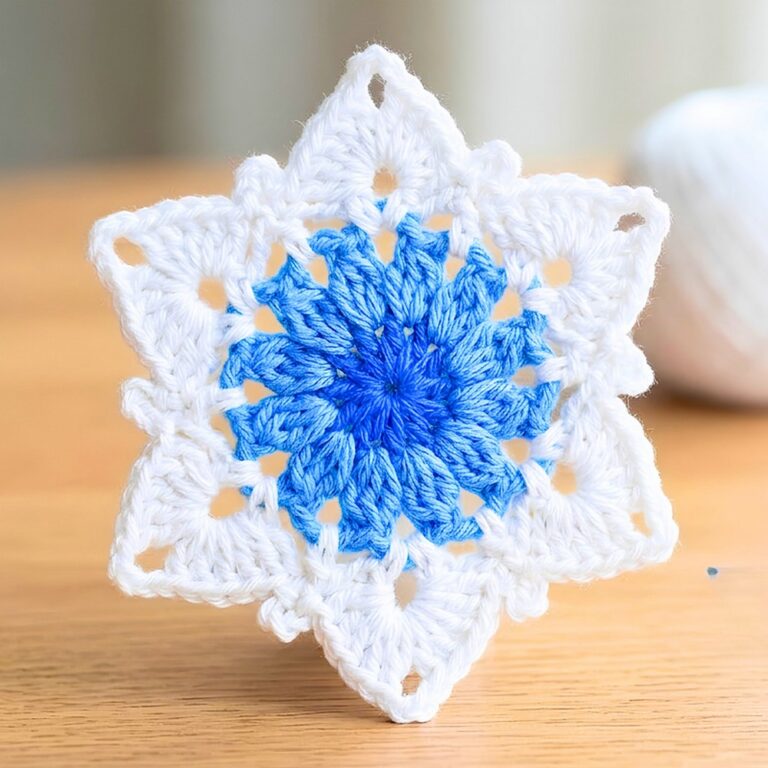 Easy Crochet Snowflake Ornament Pattern