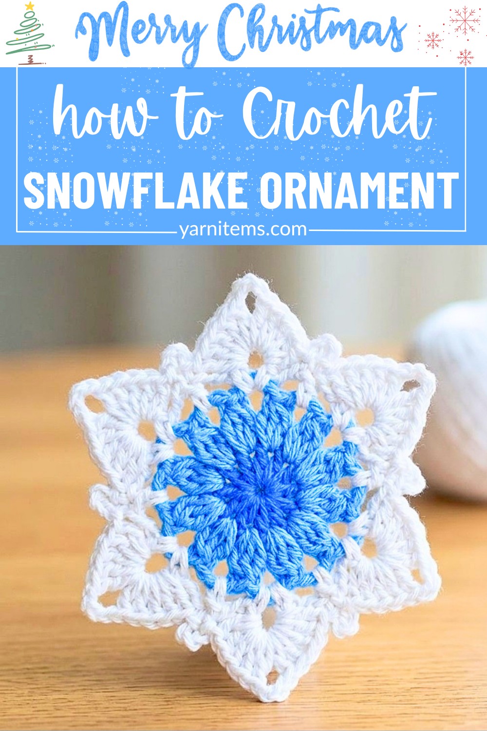 Easy Crochet Snowflake Ornament Pattern