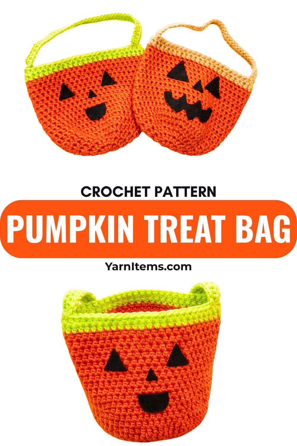 How to Make an Adorable Crochet Pumpkin Treat Bag for Halloween