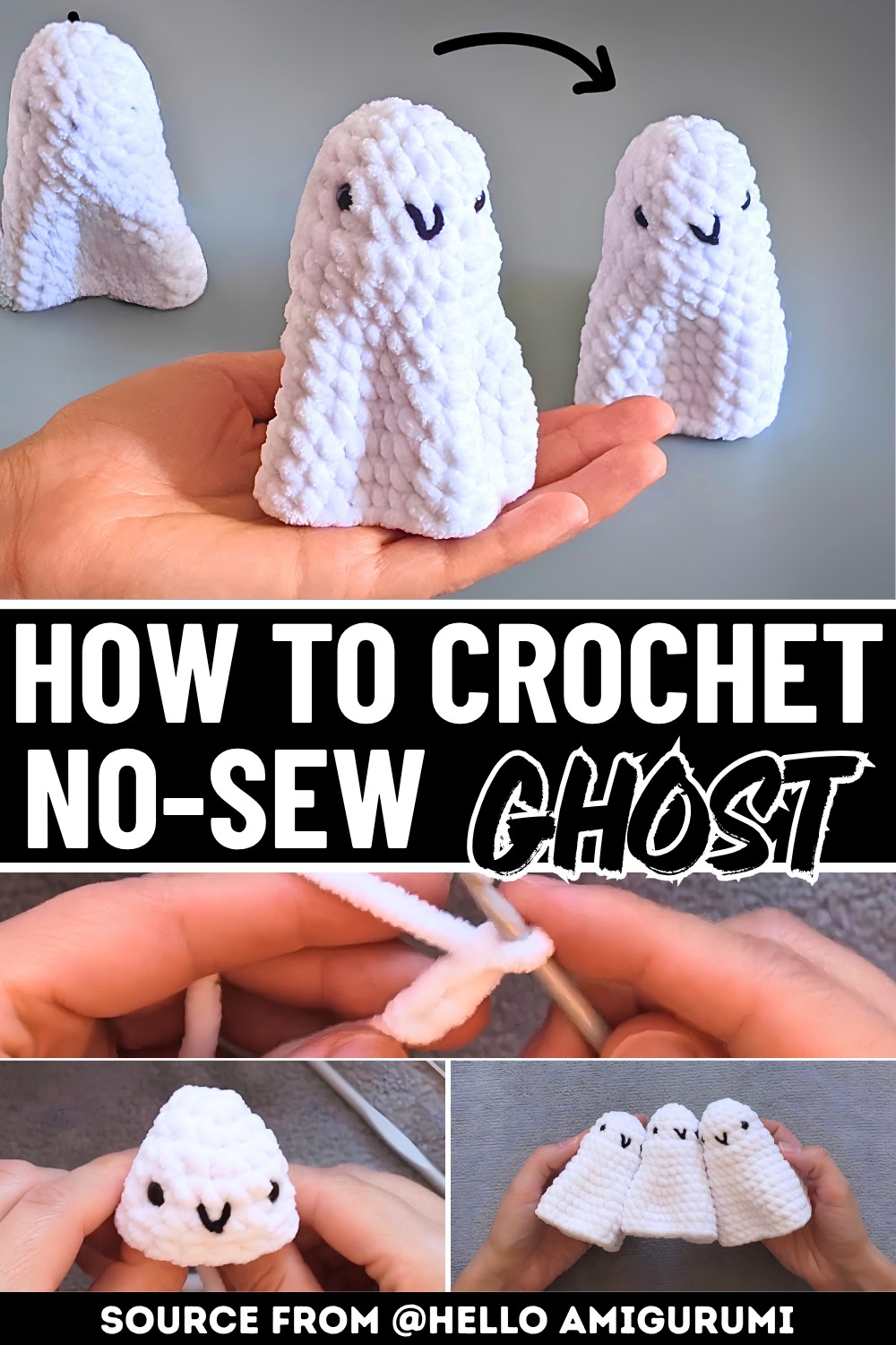 Simple No-Sew Crochet Ghost Pattern – Perfect for All Skill Levels