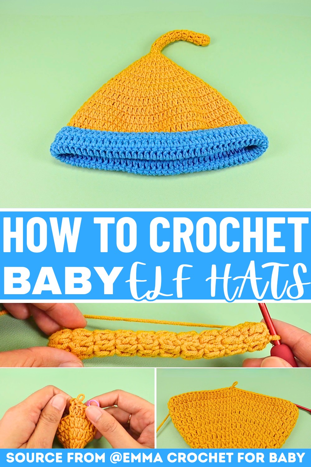 Step-by-Step Guide on How to Crochet Baby Elf Hats