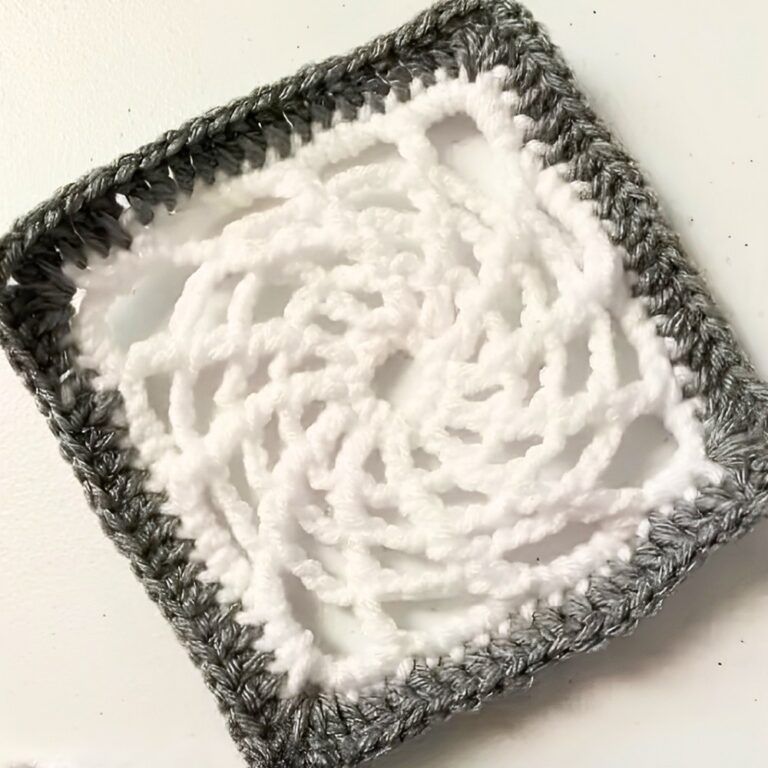 Unique Crochet Spiderweb Granny Square Pattern For Halloween