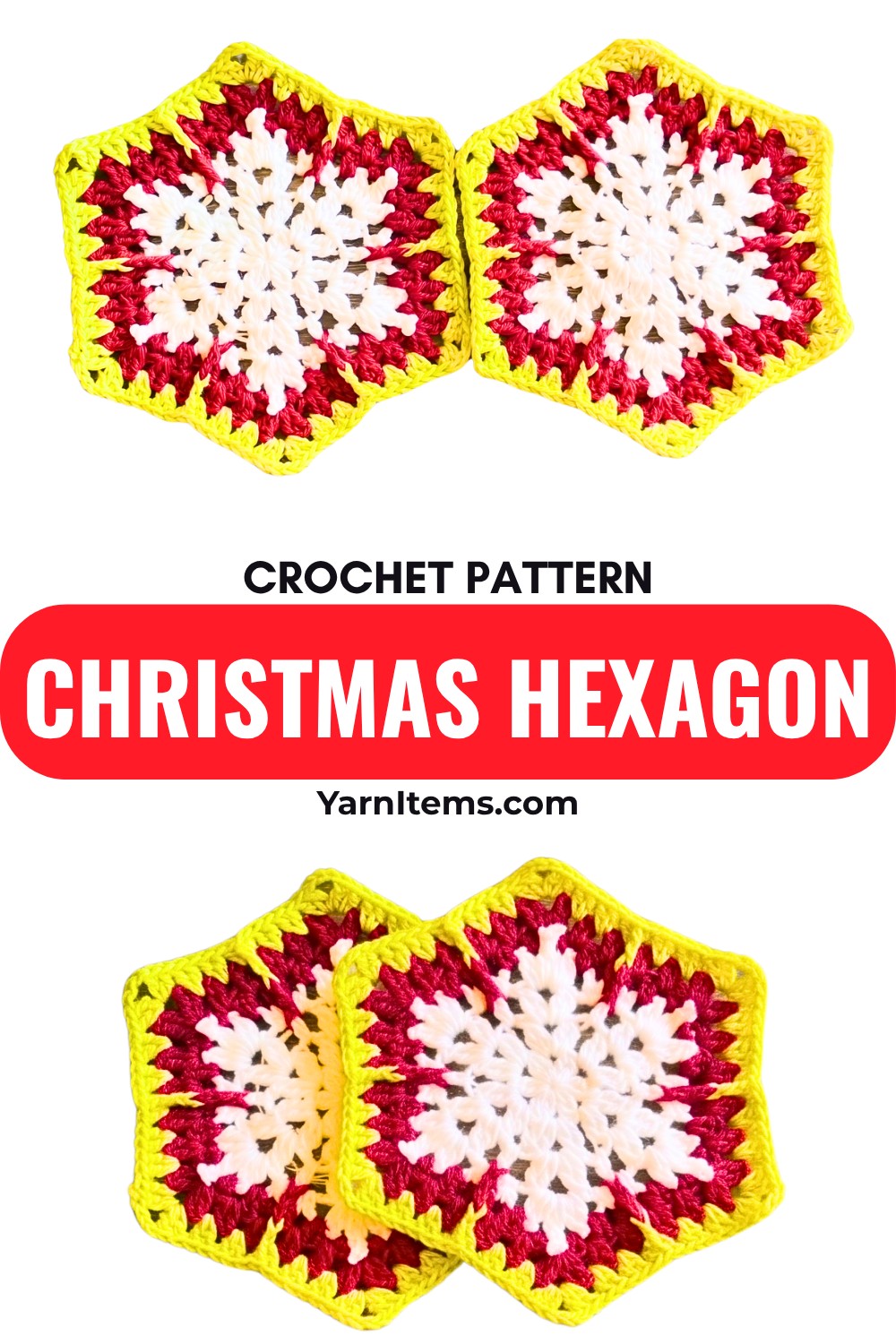 Beautiful Crochet Christmas Hexagon Pattern For Holiday Decor