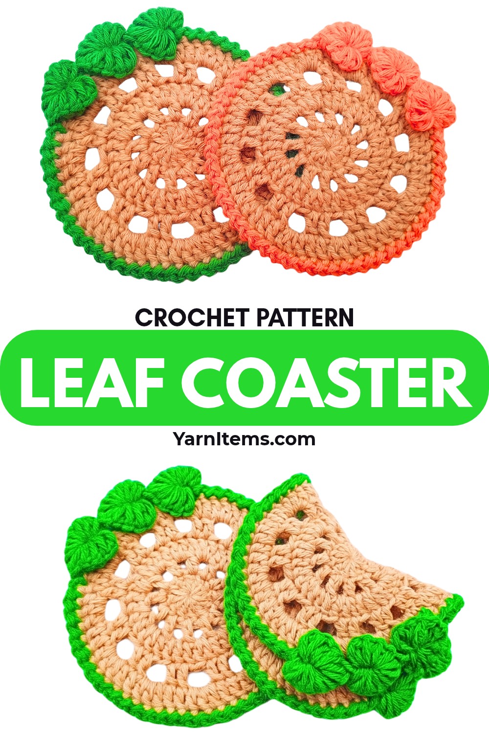 Create a Stylish & Beautiful Crochet Leaf Coaster Pattern
