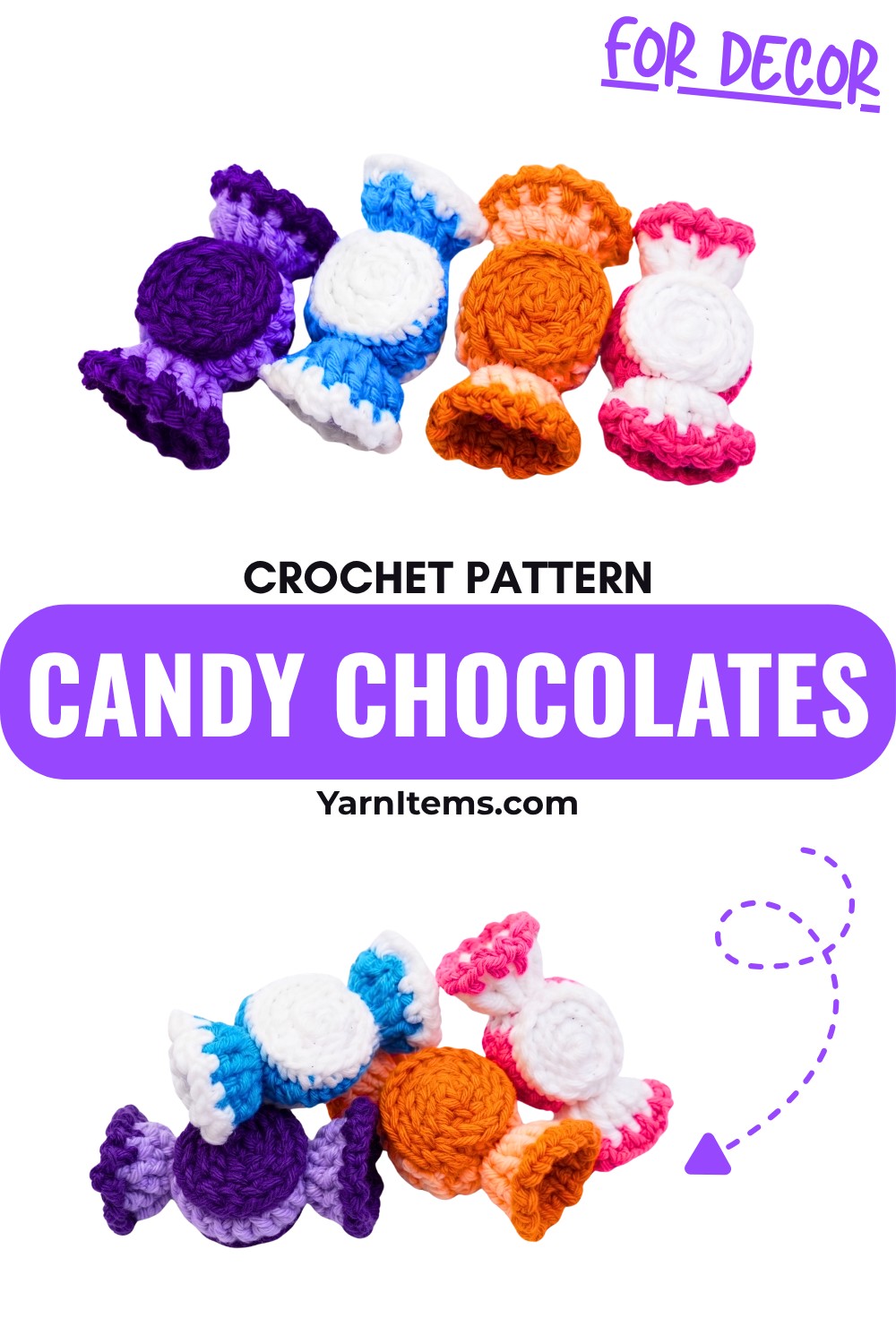 Crochet Candy Chocolates For Sweet Decor with Endless Fun