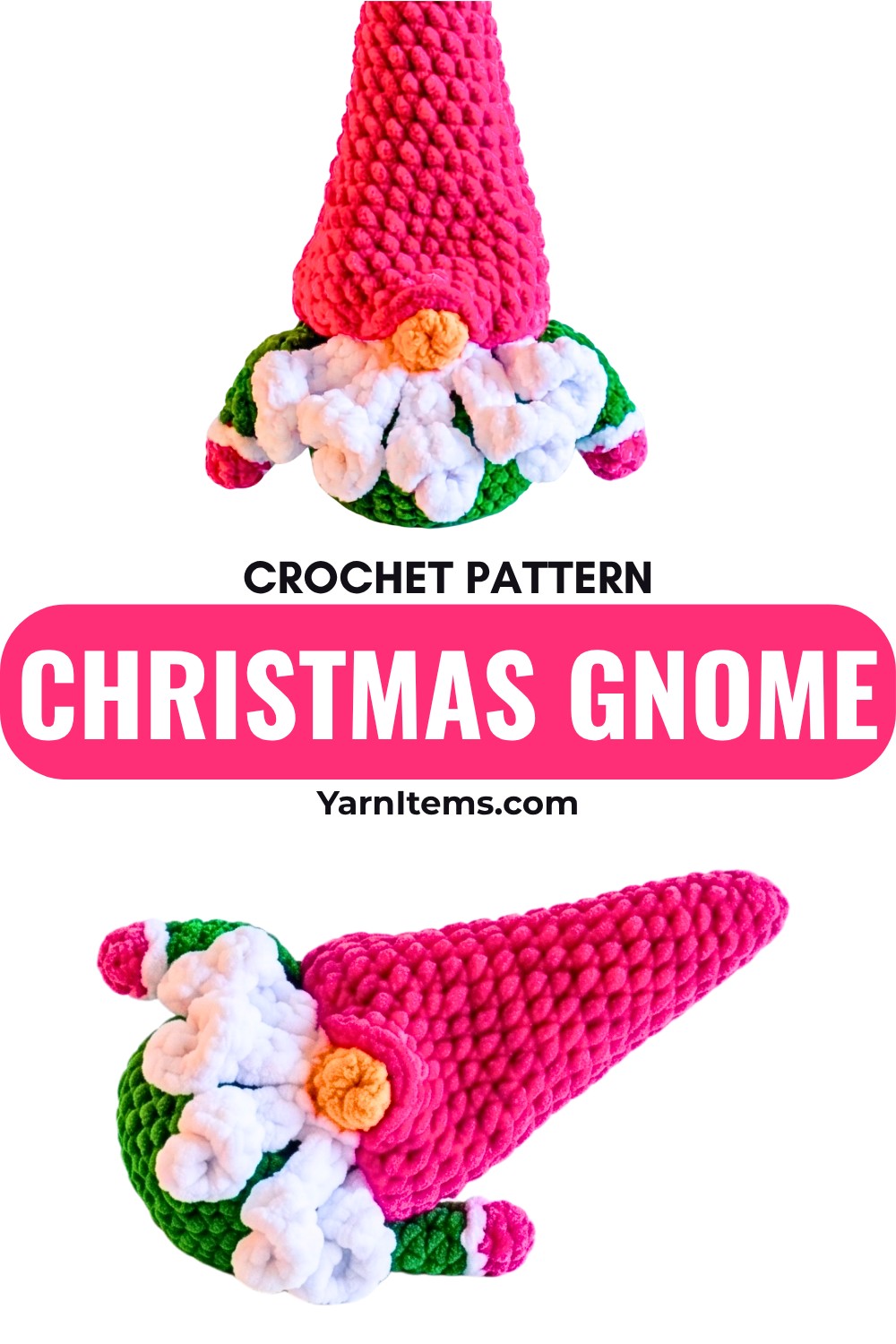 Crochet Christmas Gnome Amigurumi Pattern For Festive Decor