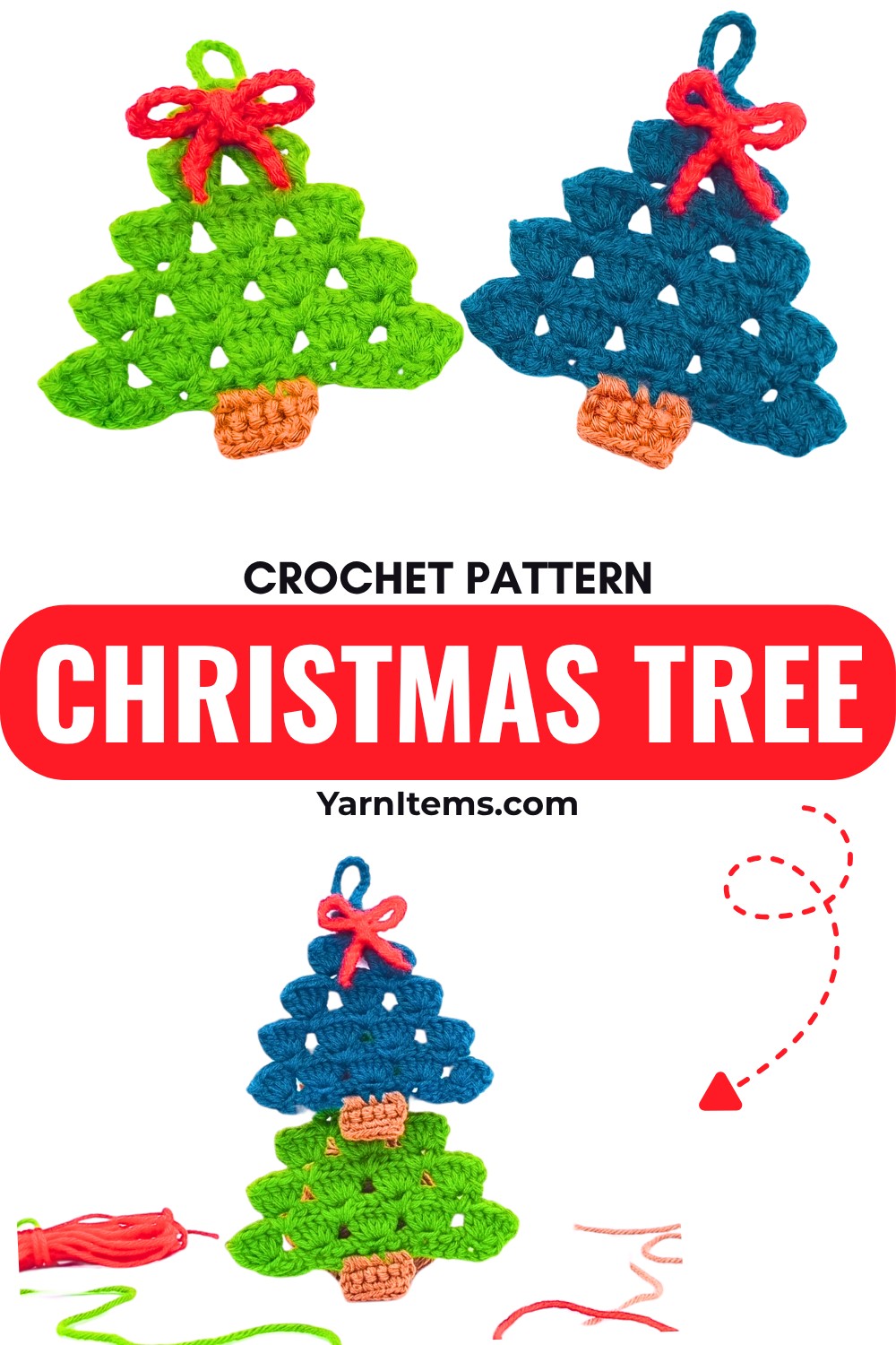 Crochet Christmas Tree Decoration For Beginner-Friendly Pattern
