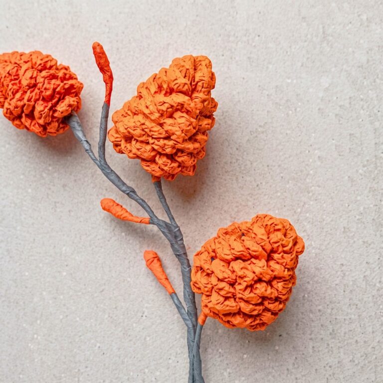 Simple Crochet Pinecone Christmas Ornaments For Decor