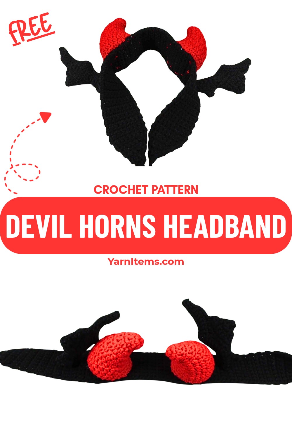 Stylish Crochet Devil Horns Headband Tutorial