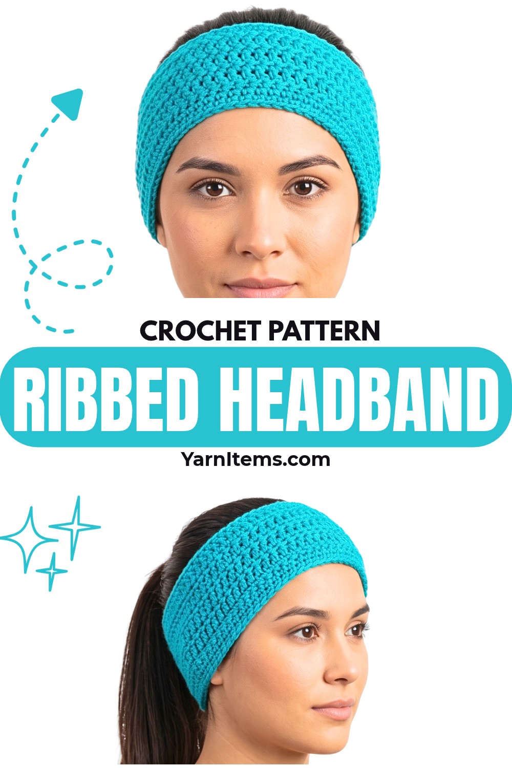 Chunky Ribbed Crochet Headband In Stretchy Design