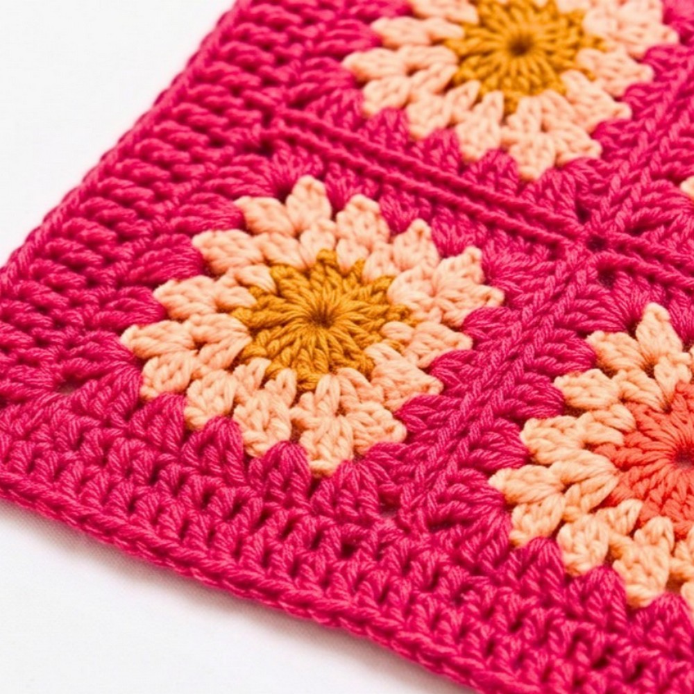 Crochet Daisy Flower Baby Blanket for Beginners